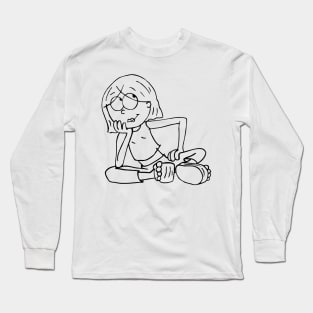 Lizzie McGuire Cartoon Outline Long Sleeve T-Shirt